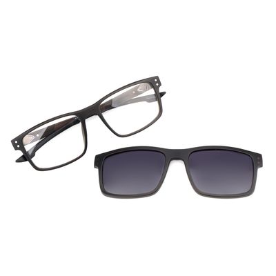 Armação Para Óculos de Grau Masculino New Era Multi Polarizado Degradê Preto