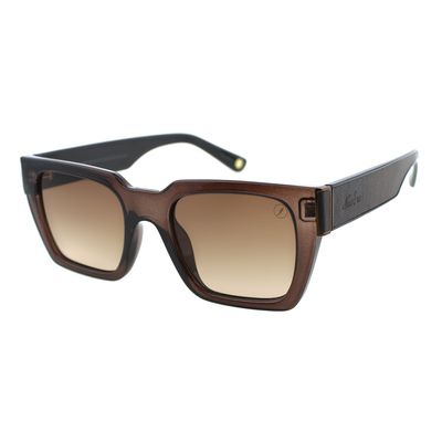 Óculos de Sol Feminino New Era Quadrado Marrom