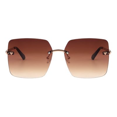 Óculos de Sol Feminino Ivete Sangalo Modelo 3 Peças Degradê Marrom