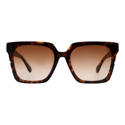 Óculos de Sol Feminino Ivete Sangalo Quadrado Degradê Marrom