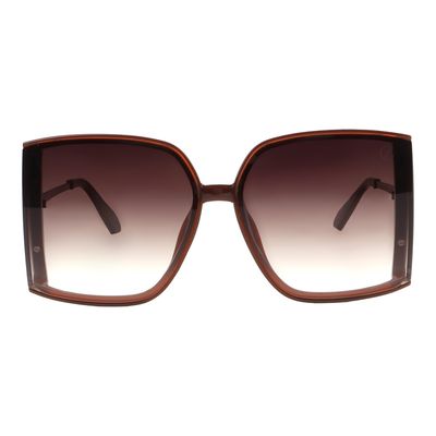 Óculos de Sol Feminino Ivete Sangalo Quadrado Degradê Marrom