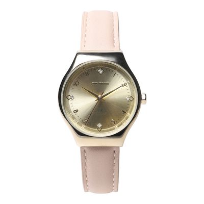 Relógio Analógico Feminino Ivete Sangalo Couro Dourado