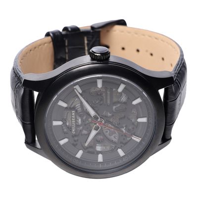 Relógio Automático Masculino Chilli Beans Couro Preto