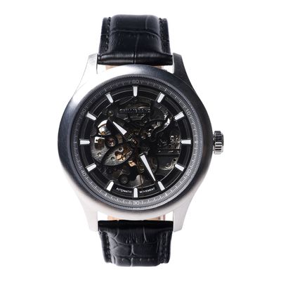 Relógio Automático Masculino Chilli Beans Couro Prata