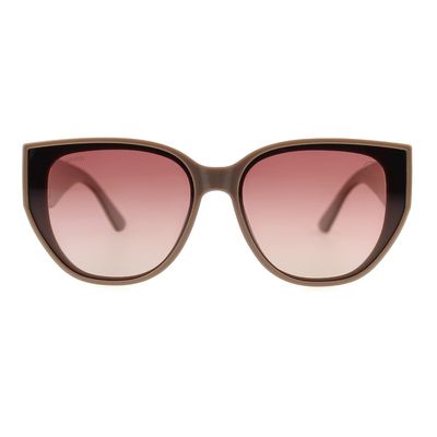 Óculos de Sol Feminino Marília Mendonça Quadrado Polarizado Bege