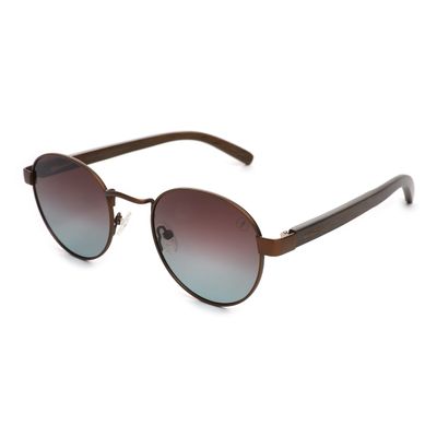 Óculos de Sol Masculino Chilli Beans Redondo Polarizado Degradê Marrom