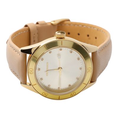 Relógio Analógico Masculino Chilli Beans Couro Bege