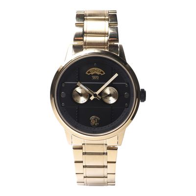 Relógio Analógico Multifunção Masculino Harry Potter Expresso de Hogwarts Dourado