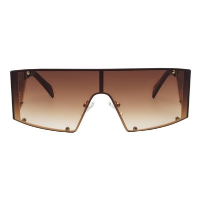 Óculos de Sol Feminino Anitta Máscara Degradê Marrom