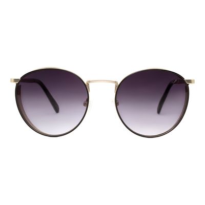 Óculos de Sol Feminino Chilli Beans Redondo Metal Polarizado Degradê Dourado