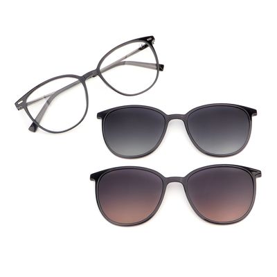 Armação Para Óculos de Grau Masculino Chilli Bens Multi Polarizado Degradê Cinza