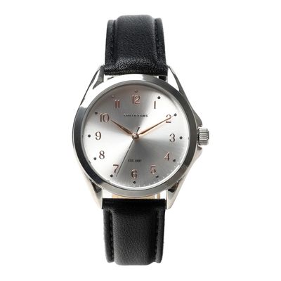 Relógio Analógico Feminino Chilli Beans Couro Prata Preto