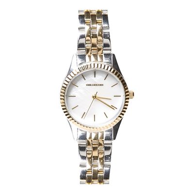 Relógio Analógico Feminino Chilli Beans Cristais Prata Dourado