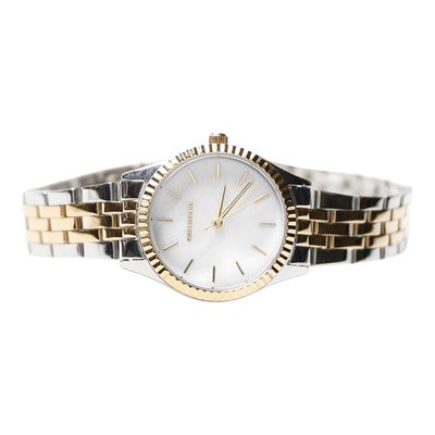 Relógio Analógico Feminino Chilli Beans Cristais Prata Dourado