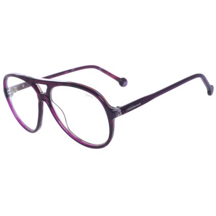 armação para óculos de grau feminino chilli beans ac aviador roxo lv.ac.0088.1414