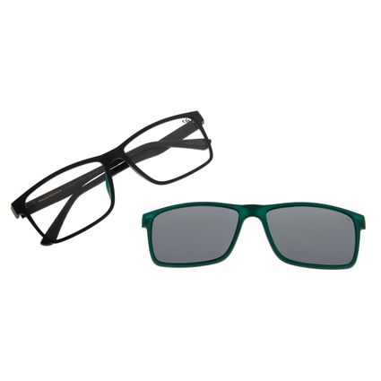 Armação Para Óculos De Grau Masculino Chilli Beans Retangular Verde Escuro Polarizado LV.MU.0354-0026