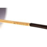 Óculos de Sol Feminino The Beatles Redondo Degradê Banhado A Ouro OC.CL.3101-2021.8