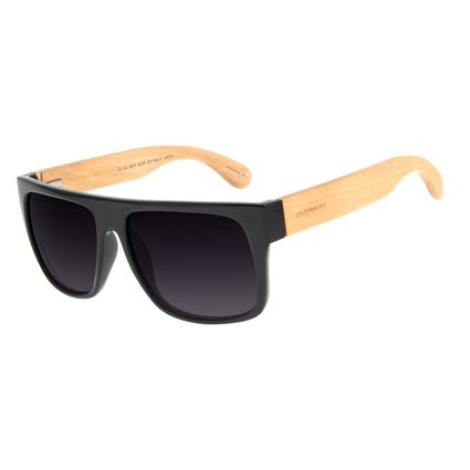 Óculos de Sol Masculino Chilli Beans Essential Bamboo Escuro Polarizado OC.CL.3003-2038