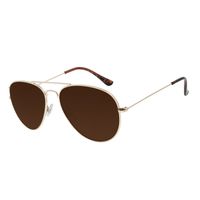 Óculos de Sol Unissex Chilli Beans Aviador Metal Dourado OC.MT.2821-0221