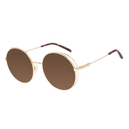 Óculos de Sol Feminino Chilli Beans Flap Dourado Banhado a Ouro OC.MT.2996-0221
