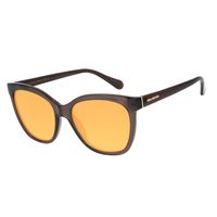 Óculos de Sol Feminino Color Match Quadrado Marrom OC.CL.3206-0202.2