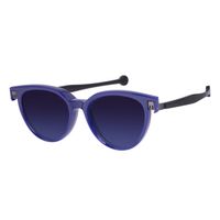 Óculos de Sol Unissex Reverse Redondo Classic Brilho Degradê Azul OC.CL.3219-8301.2