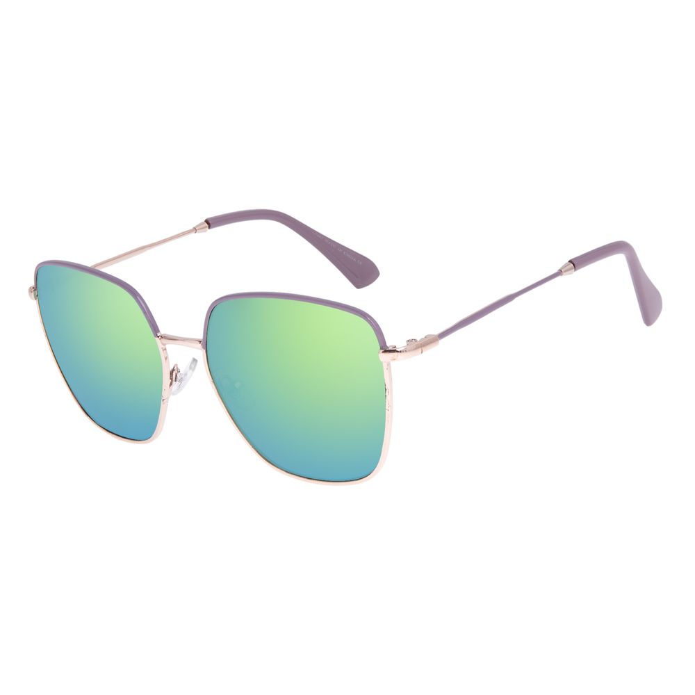 Óculos de Sol Feminino Chilli Beans Quadrado Metal Casual Dourado OC.MT.3086-5421