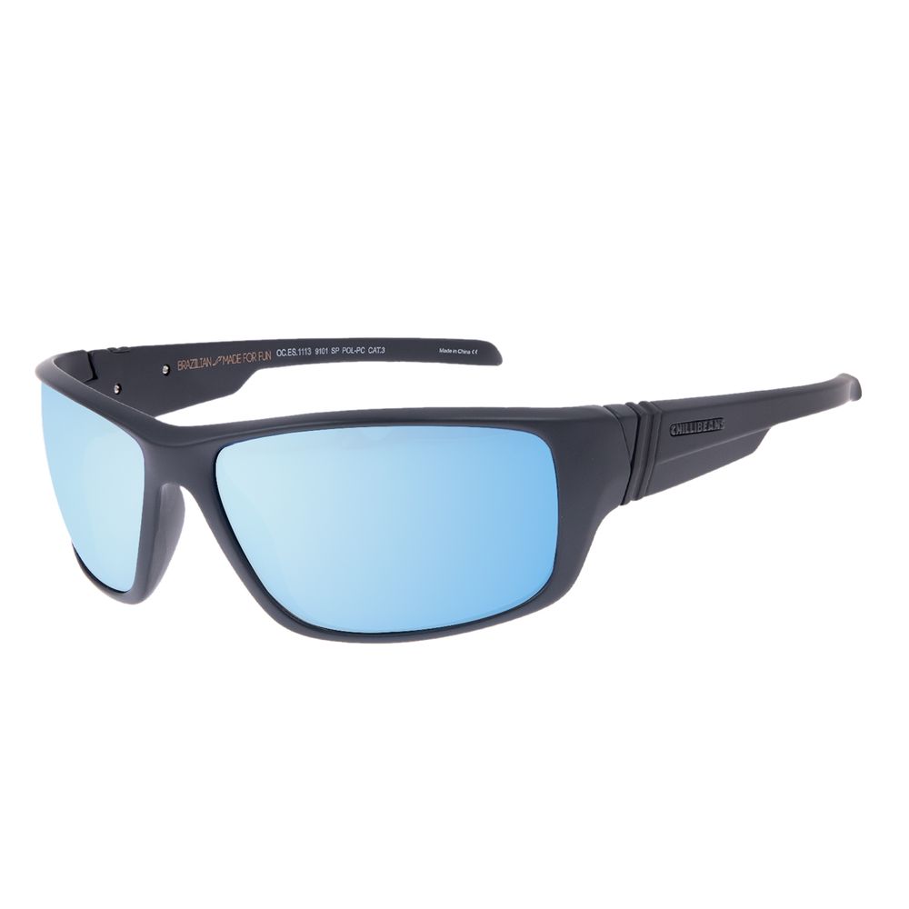 Óculos de Sol Masculino Chilli Beans Esportivo Azul Espelhado