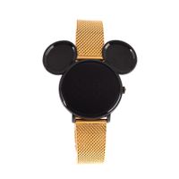 Relógio Digital Feminino Disney Mickey Mouse Metal Preto RE.MT.1178-0121