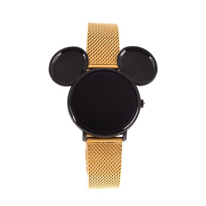 Relógio Digital Feminino Disney Mickey Mouse Metal Preto RE.MT.1178-0121