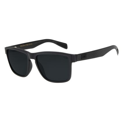 Óculos de Sol Masculino Chilli Beans Essential Quadrado Polarizado Preto OC.CL.3250-0101