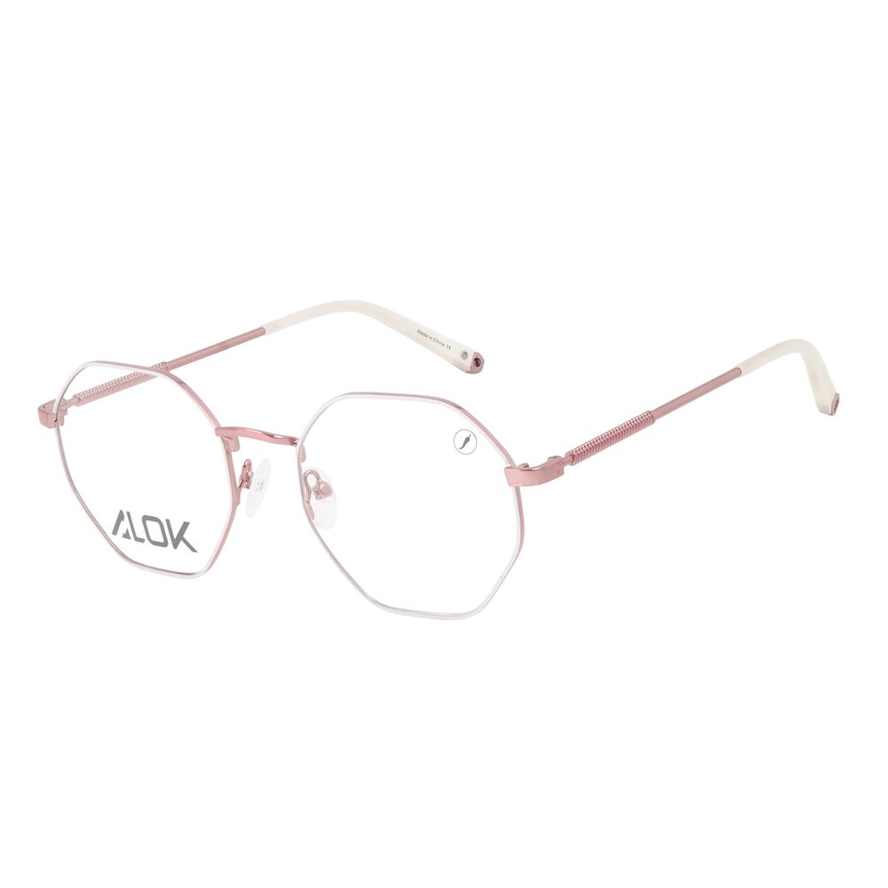 Armacao-Para-Oculos-de-Grau-Unissex-Alok-Tech-In-Style-Octogonal-Rose-LV.MT.0496-9595