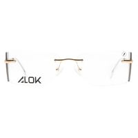 Armação Para Óculos de Grau Unissex Alok Tech In Style 3 Peças Flap Dourado LV.MT.0500-2121.1