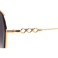Óculos de Sol Feminino Alok Tech in Style Quadrado Dourado Banhado a Ouro OC.MT.3107-2021.5