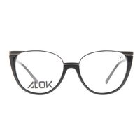 Armação Para Óculos de Grau Feminino Alok Tech In Style Cat Preto LV.IJ.0199-0101.1