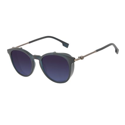 Óculos de Sol Masculino Alok Tech in Style Redondo Flap Degradê Azul OC.CL.3304-8308