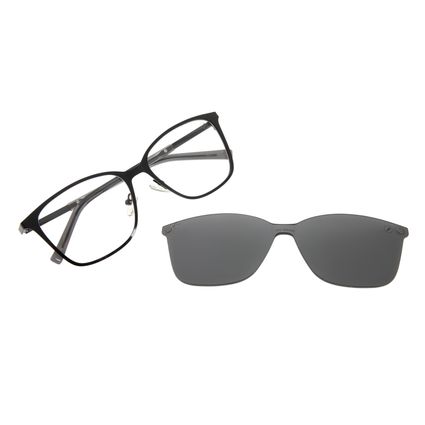 Armação Para Óculos de Grau Feminino Chilli Beans Multi 2 Em 1 Preto LV.MU.0554-0101