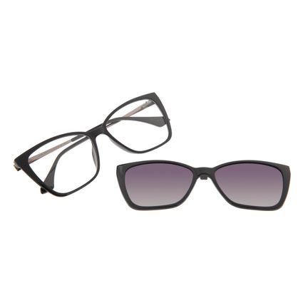 Armação Para Óculos de Grau Feminina Chilli Beans Multi Cat Polarizada Preta LV.MU.0559-0101