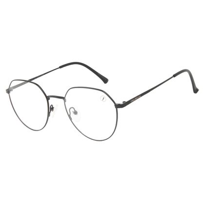 Armação Para Óculos de Grau Unissex Chilli Beans Metal Fosco Preto LV.MT.0504-0101