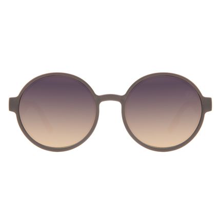 Óculos de Sol Feminino Eco Tecido Celular Redondo Marrom OC.CL.3276-2102.1