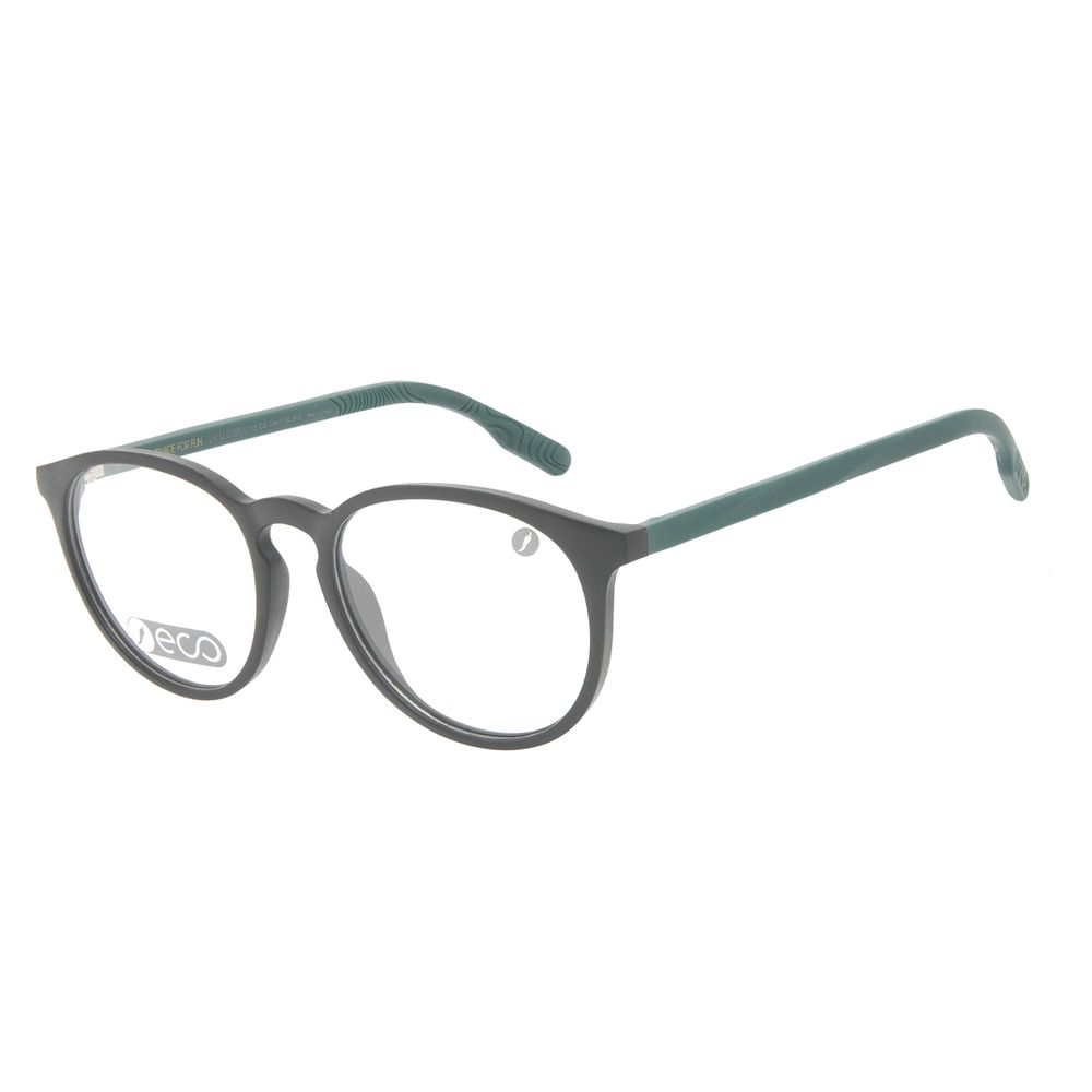 Armação Para Óculos de Grau Masculino Eco Falésias Redondo Verde LV.IJ.0195-0115