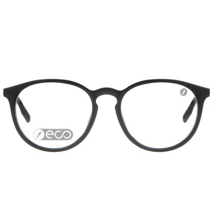 Armação Para Óculos de Grau Masculino Eco Redondo Preto LV.IJ.0195-0101.1