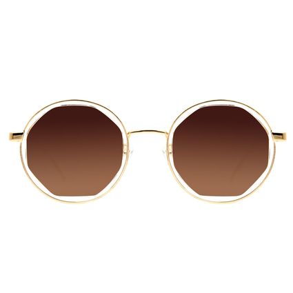 Óculos de Sol Feminino Harry Potter Pomo de Ouro Redondo Transparent Dourado OC.MT.3213-0221.1