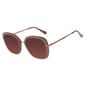 Óculos de Sol Feminino Chilli Beans Quadrado Casual Marrom Polarizado OC.CL.3290-5702