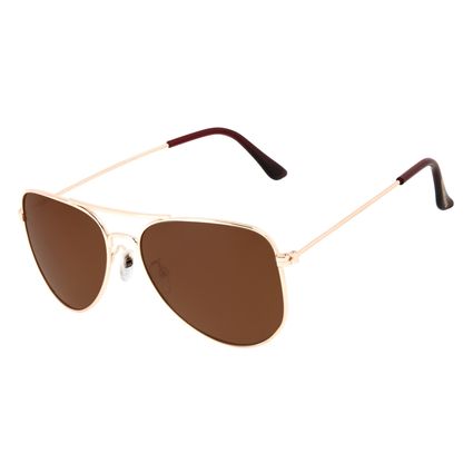 Óculos de Sol Feminino Chilli Beans Aviador Metal Classic Dourado OC.MT.3214-0221