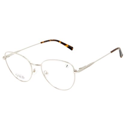 Armação Para Óculos de Grau Feminino Chilli Beans Redondo Prata Banhado a Ouro LV.MT.0547-0707