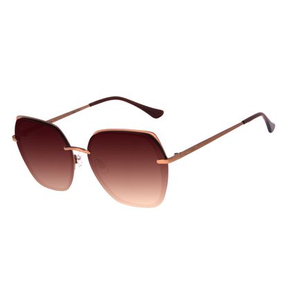 Óculos de Sol Feminino Chilli Beans Fashion Quadrado Degradê Marrom OC.MT.3156-5702
