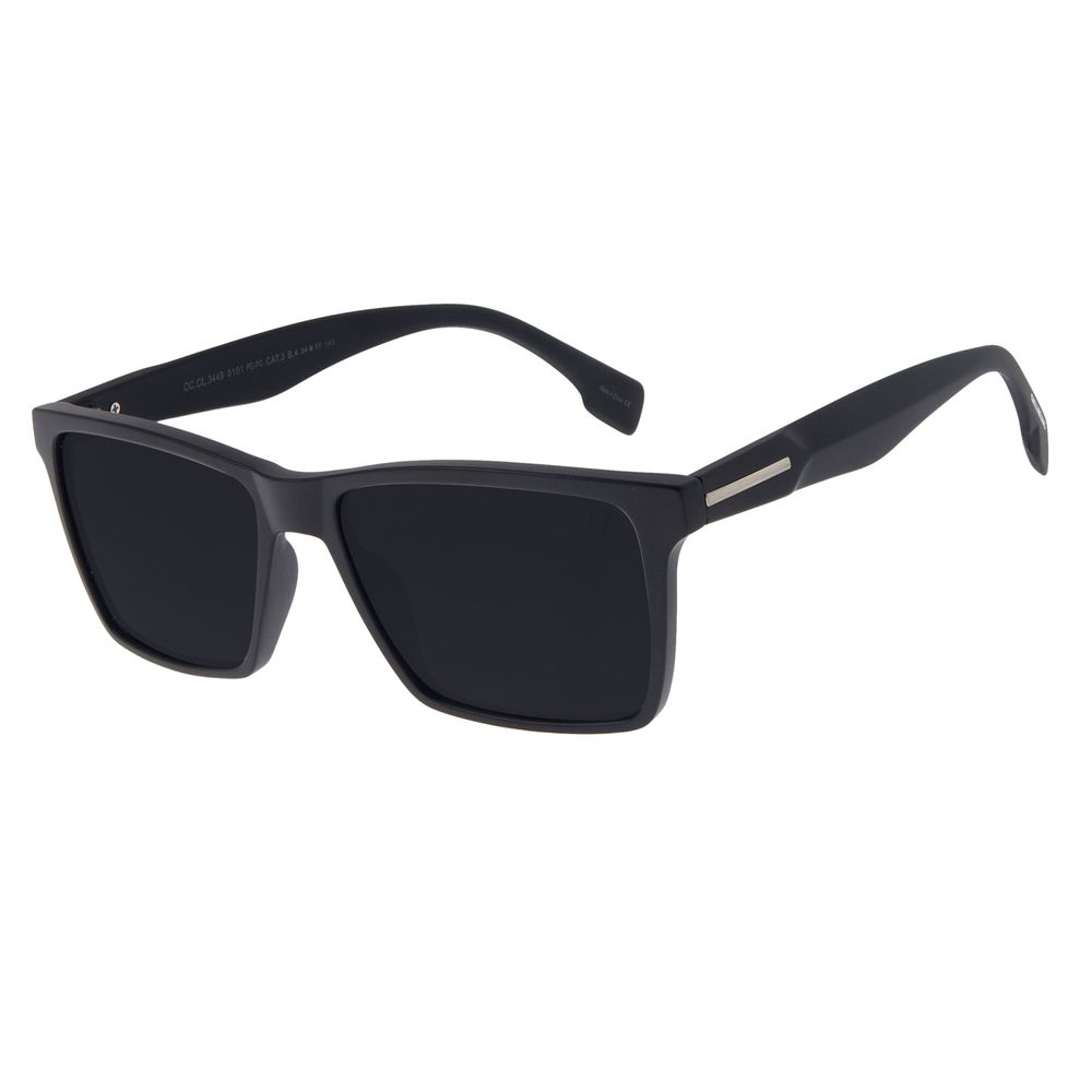 Óculos de Sol Masculino Chilli Beans P1 Bossa Nova Fosco Preto OC.CL.3449-0101