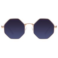 Óculos de Sol Feminino Alok Tech in Style Hexagonal Metal Degradê Azul  OC.MT.3171-8321.1