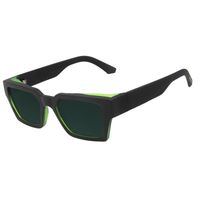 Óculos de Sol Masculino Chilli Hits Pedro Sampaio Quadrado Verde Flap OC.CL.3567-1501